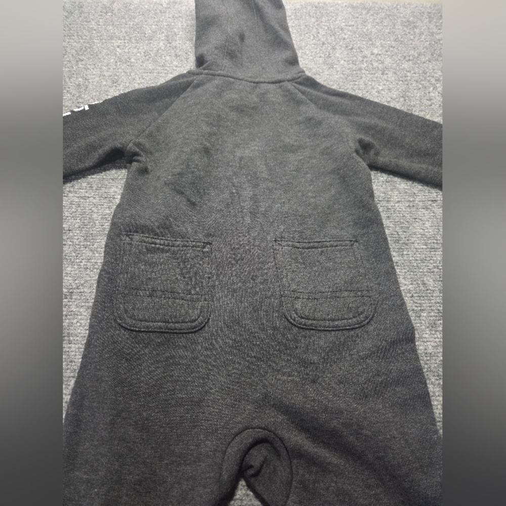 Carhartt Baby 24M Hooded Zip Up Romper Gray Logo Sleeve One Piece - Picture 10 of 11